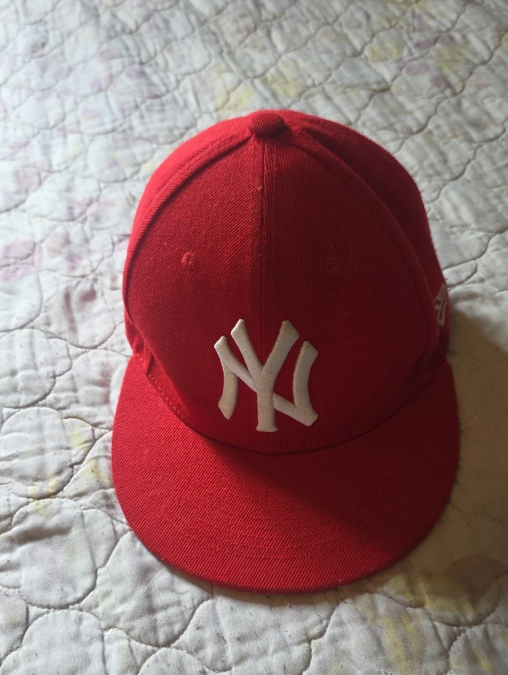 N.Y.L.A. Red Kids Baseball Cap with White NY Emblem